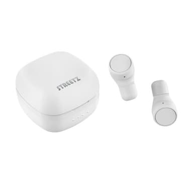 Streetz True Wireless -kuulokkeet latauskotelolla - Valkoinen