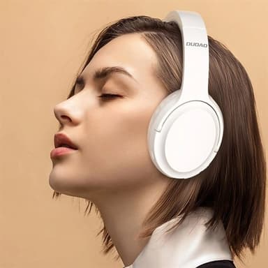 On-Ear Bluetooth-kuulokkeet säädettävällä kuulokepannalla - Valkoinen