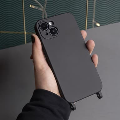 Silikonikotelo, jossa on kännykkähihnan pidike Samsung Galaxy A05s - musta