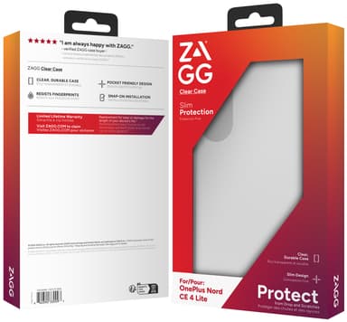 Zagg OnePlus Nord CE 4 Lite kirkas suojakuori