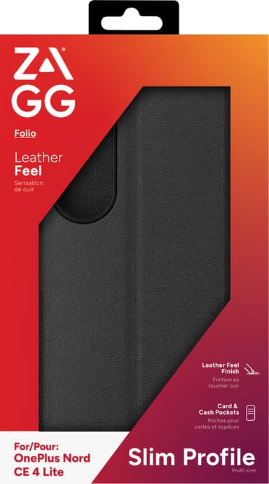 Zagg OnePlus Nord CE 4 Lite lompakkokotelo (musta)