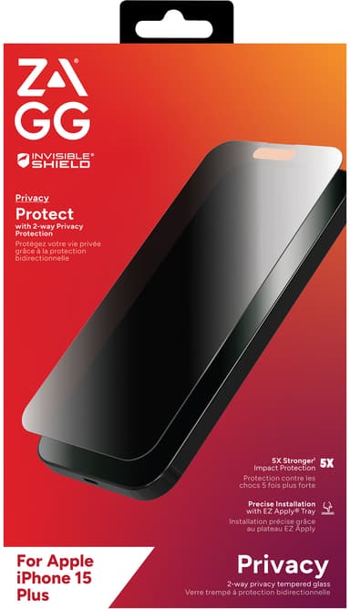Zagg iPhone 15 Plus Glass Elite Privacy näytönsuoja