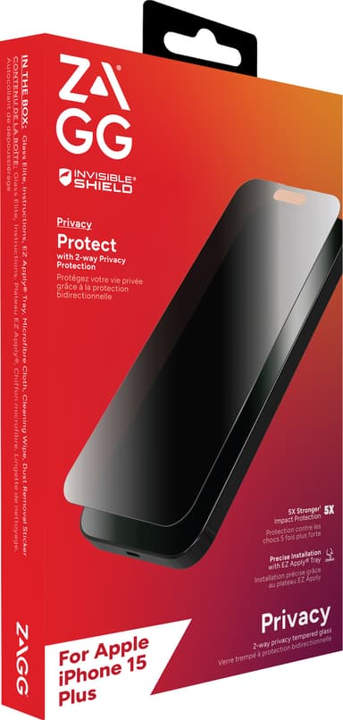Zagg iPhone 15 Plus Glass Elite Privacy näytönsuoja