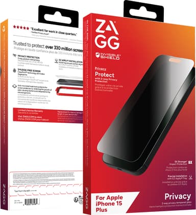 Zagg iPhone 15 Plus Glass Elite Privacy näytönsuoja