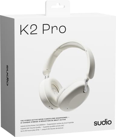 Sudio K2 Pro langattomat around-ear kuulokkeet (valkoinen)