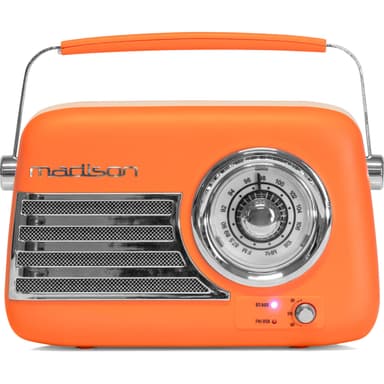 Madison Radio Bluetooth Retro ja FM (Matt Orange)