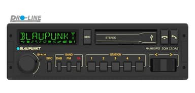 Blaupunkt Hamburg SQM 23 DAB autoradio, jossa on DAB+ ja Bluetooth