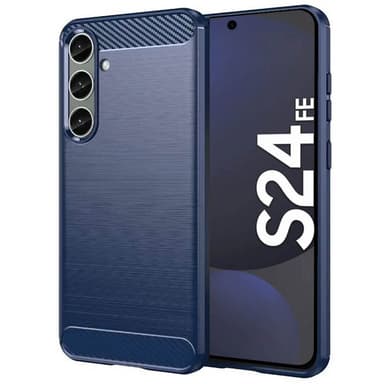Harjattu TPU kuori Samsung Galaxy S24 FE - Sininen