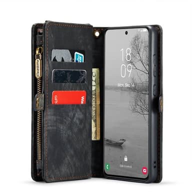 CaseMe puhelimenkotelo 008 8-kortti Samsung Galaxy S24 FE - Musta/harm