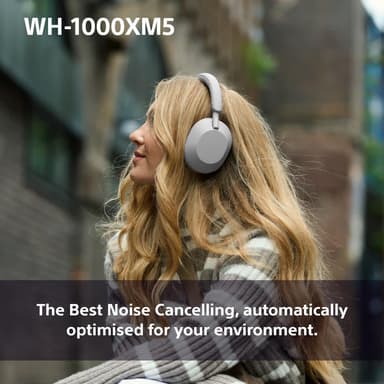 Sony WH-1000XM5 langattomat around-ear kuulokkeet (Midnight Blue)