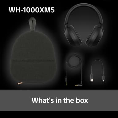Sony WH-1000XM5 langattomat around-ear kuulokkeet (musta)