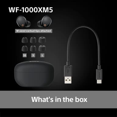 Sony WF-1000XM5 täysin langattomat in-ear kuulokkeet (musta)