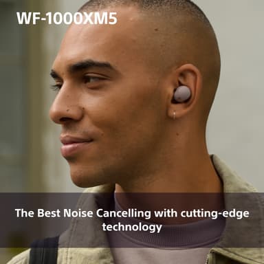 Sony WF-1000XM5 täysin langattomat in-ear kuulokkeet (hopea)