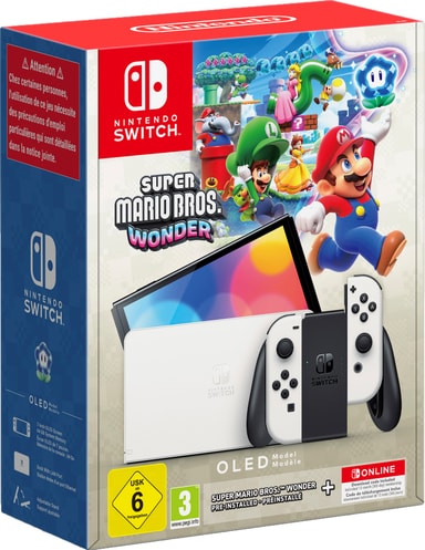Nintendo Switch OLED Pelikonsoli Mario Wonder Gigantti nintendo-switch-oled-pelikonsoli-mario-wonder-gigantti