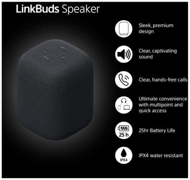 Sony LinkBuds langaton kannettava kaiutin (musta)