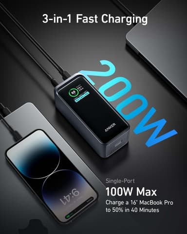 Anker Prime 200W varavirtalähde, 20000 mAh