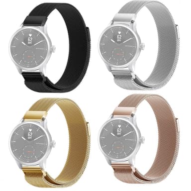 SKALO Milanese Loop to Withings ScanWatch 38mm - Kulta