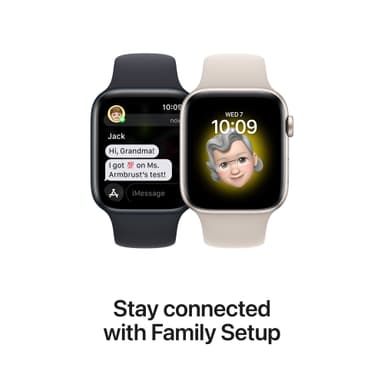 Apple Watch SE 2nd Gen 40 mm GPS (keskiyöns. alu./kesk. Sport-ranneke)