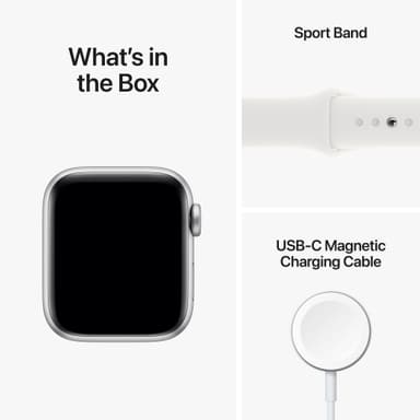 Apple Watch SE 2nd Gen 40 mm GPS (hopea alu./valk. Sport-ranneke)