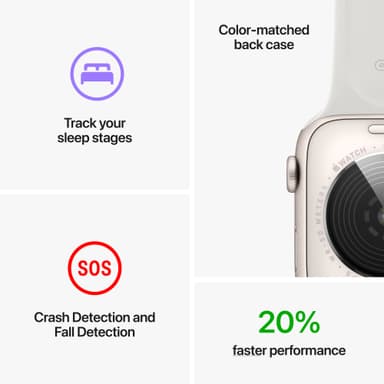 Apple Watch SE 2nd Gen 40 mm GPS (tähtiv. alu./tähtiv. Sport-ranneke)
