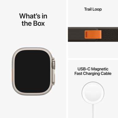 Apple Watch Ultra 49mm GPS+CEL Titanium M/L (musta/harmaa / Trail)