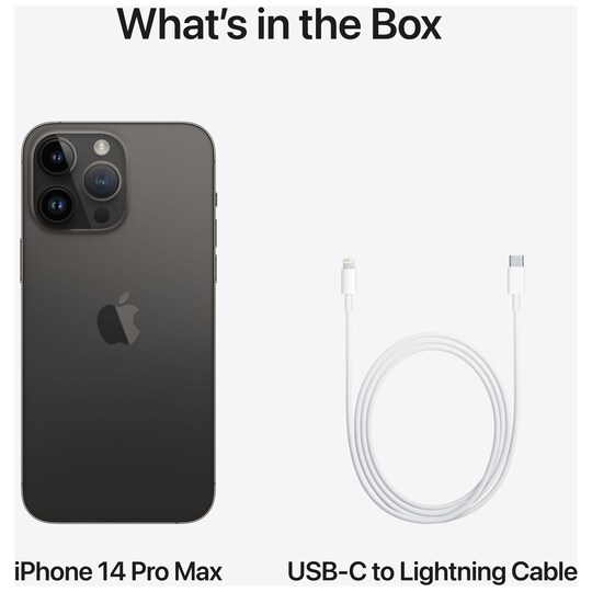 iPhone 14 Pro Max – 5G älypuhelin 128 GB (tähtimusta)