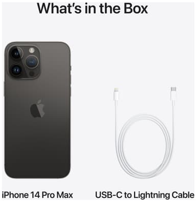 iPhone 14 Pro Max – 5G älypuhelin 128 GB (tähtimusta)