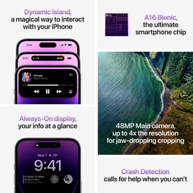 iPhone 14 Pro – 5G älypuhelin 128 GB (tähtimusta)