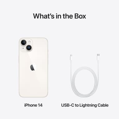 iPhone 14 – 5G älypuhelin 128 GB (tähtivalkea)