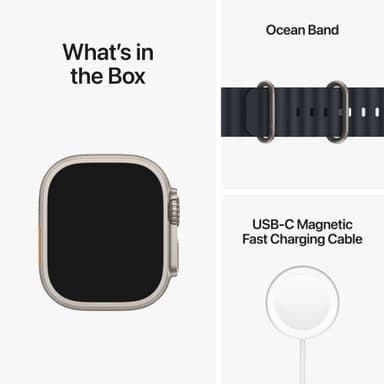 Apple Watch Ultra 49mm GPS+CEL Titanium (keskiyönsininen / Ocean)