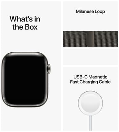 Apple Watch Series 8 45mm Cellular (graf. ruo. ter. / graf. Milanese)