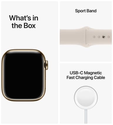 Apple Watch Series 8 41mm Cellular (kul. ru. ter.  / tähtiv. Sport)
