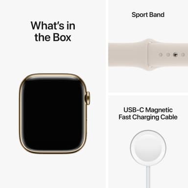 Apple Watch Series 8 45mm Cellular (kul. ru. ter.  / tähtiv. Sport)