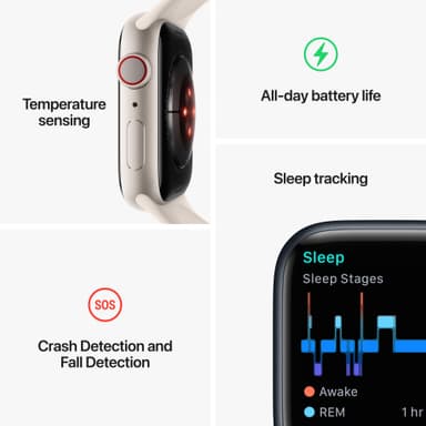 Apple Watch Series 8 45mm Cellular (kul. ruost. teräs / kul. Milanese)