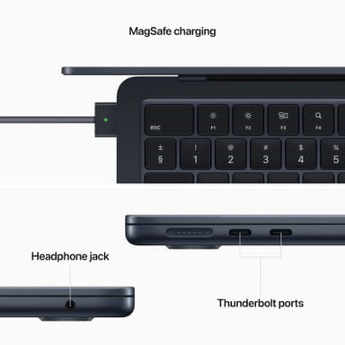MacBook Air M2 2022 CTO 16/256 GB (keskiyö)
