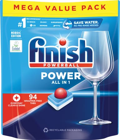 Finish All In One Powerball konetiskitabletit 94 kpl 3075671