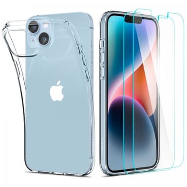 Spigen iPhone 14 Plus Kuori Näytönsuoja Crystal Pack Crystal Clear