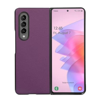 Nahka kuori Samsung Galaxy Z Fold 4 - Violetti