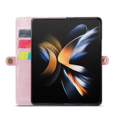 Lompakkokotelo 3-kortti aitoa nahkaa Samsung Galaxy Z Fold 4 - Vaaleap