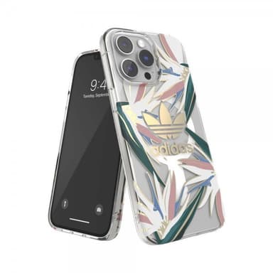 Adidas iPhone 14 Pro Max Kuori Trefoil Clear Case MagSafe Gold