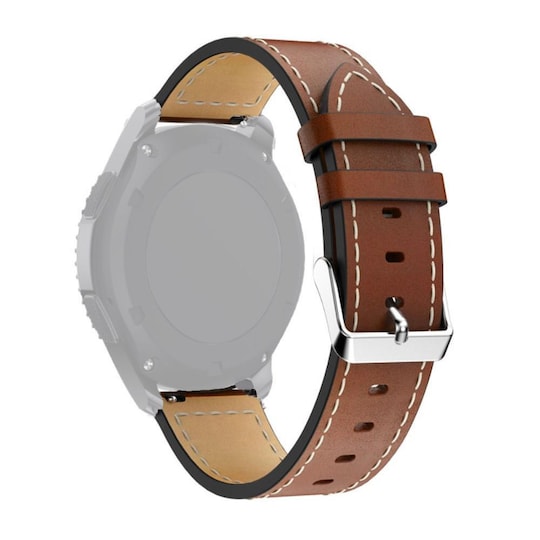 SKALO Ranneke nahkaa Samsung Watch 3 45mm - Ruskea