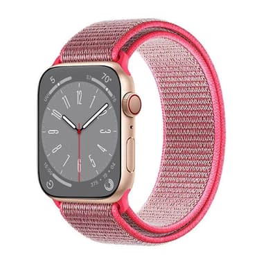 Nailon Rannekoru Apple Watch 8 (41mm) - Hot pink