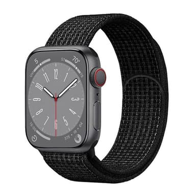 Nailon Rannekoru Apple Watch 8 (41mm) - Musta / valkoinen