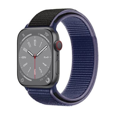 Nailon Rannekoru Apple Watch 8 (41mm) - Midnight black