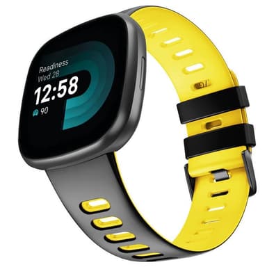 Twin Sport Rannekoru Armband Fitbit Versa 4 - Musta/keltainen