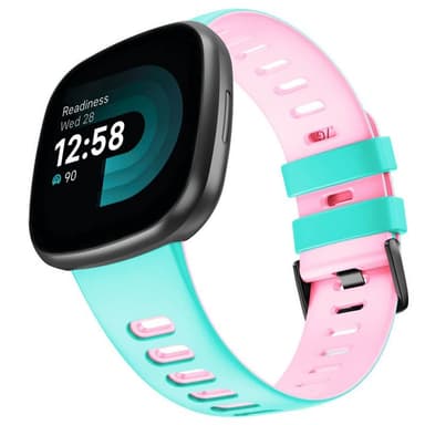 Twin Sport Rannekoru Armband Fitbit Versa 4 - Minttu/vaaleanpunainen