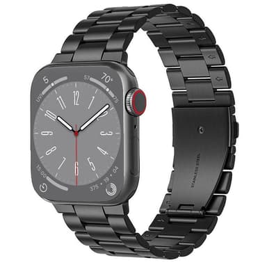 Rannekoru ruostumatonta terästä Apple Watch 8 (45mm) - musta