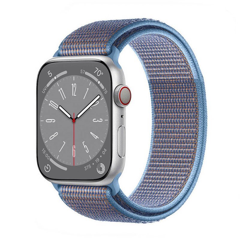 Nailon Rannekoru Apple Watch 8 (45mm) - Cerulean