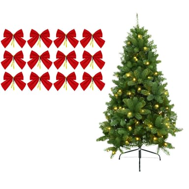 Joulukuuset ja joulukoristeet