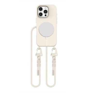 Tech-Protect takakuori MagSafella ja kantohihnalla iPhone 16 Pro:lle - Beige